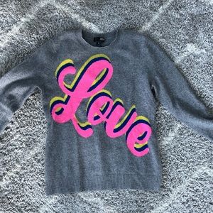 Aqua Cashmere “LOVE” Sweater